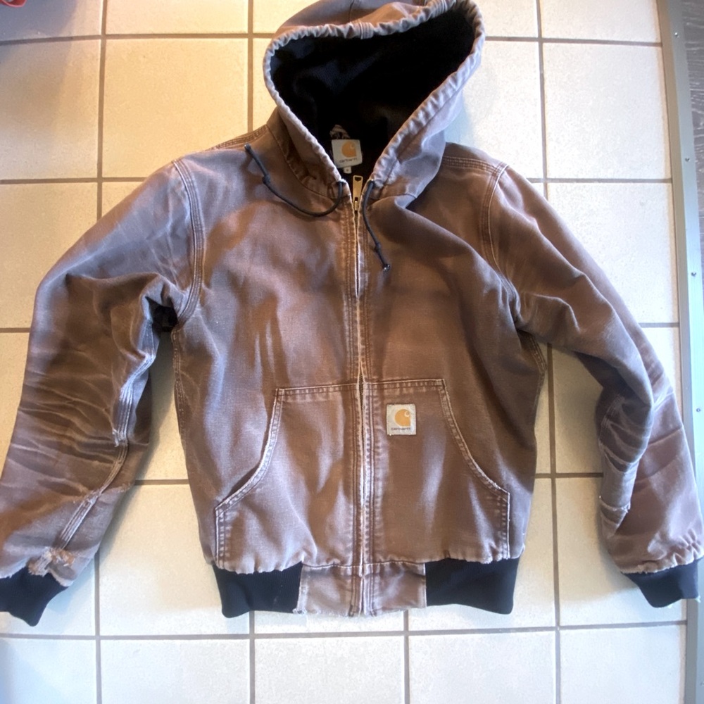 Carhartt Brown Hooded Jacket vintage with Logo